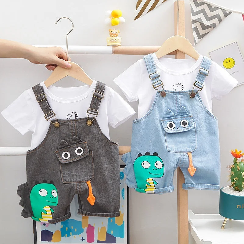Shop seasonal clothing deals – Big savings on fashion essentials. Dino's overall and T-shirt set Shop seasonal clothing deals – Big savings on fashion essentials. Dino's overall and T-shirt set