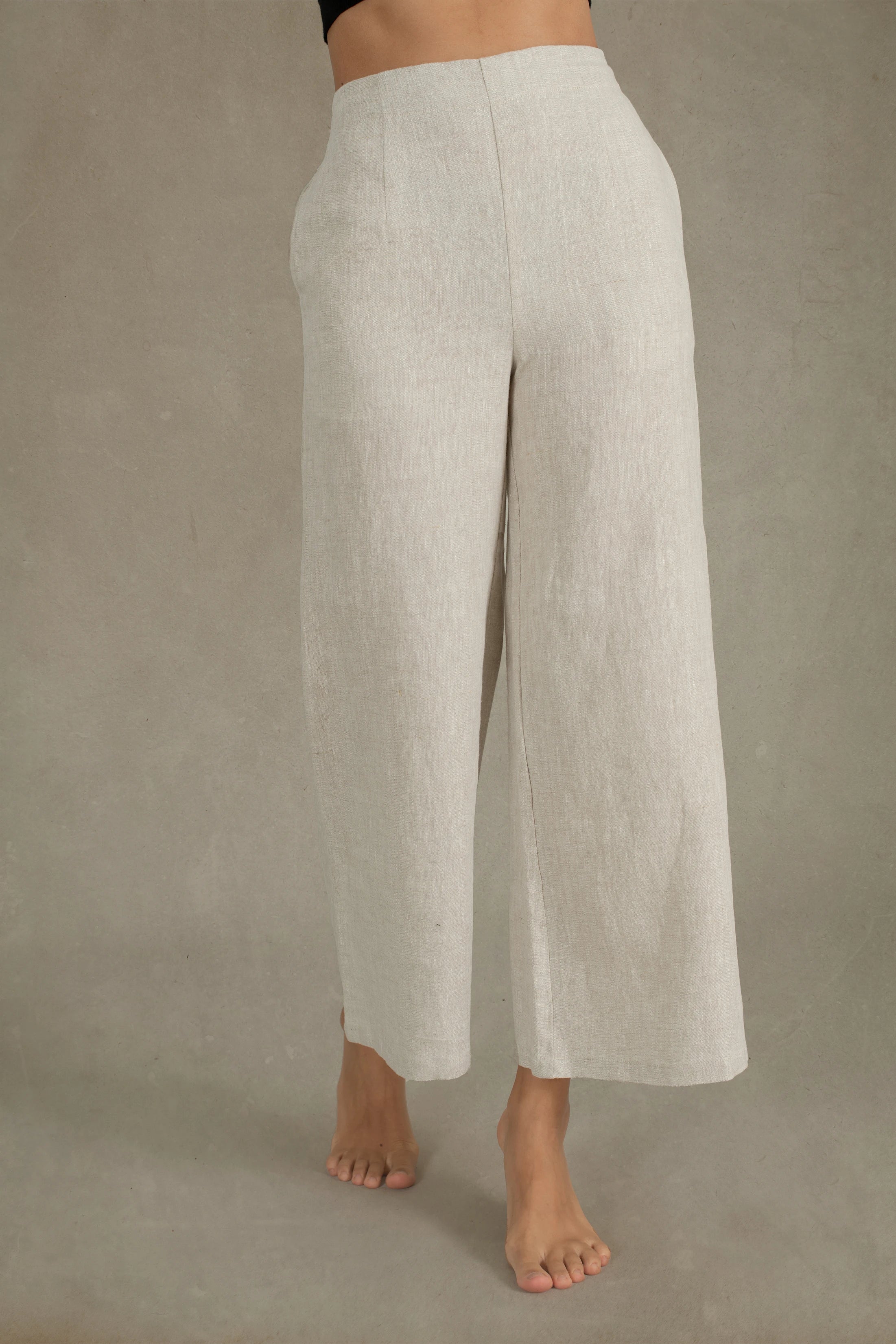 Huge savings on popular clothing styles –  Solare Linen Culotte Pant Natural Beige