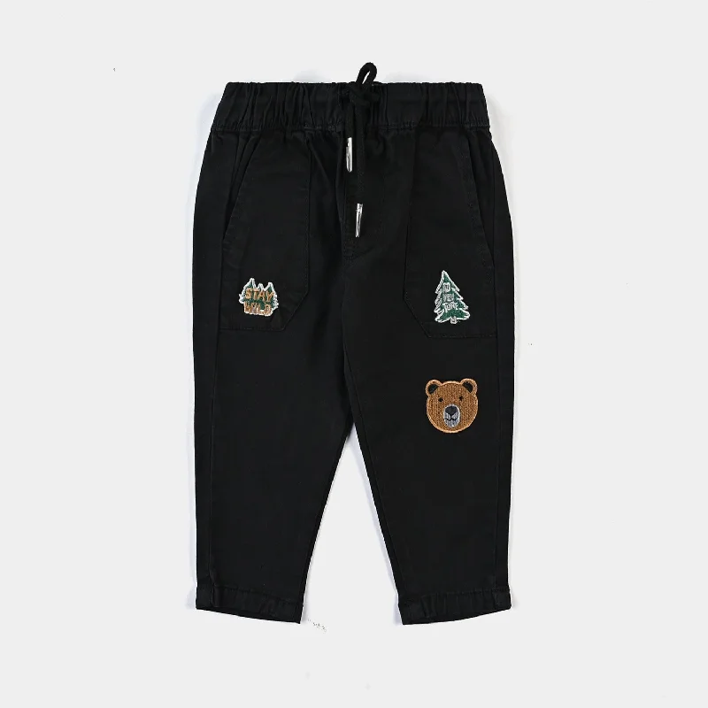 Save more with our buy-more, save-more deals on men’s fashion.  Infant Boys Cotton Twill Pant Stay Wild Bear-BLACK