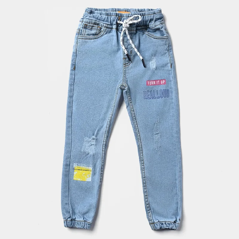 Shop men’s clothing now and enjoy amazing savings.  Boys Denim Stretch Pant Be Yourself-Ice Blue