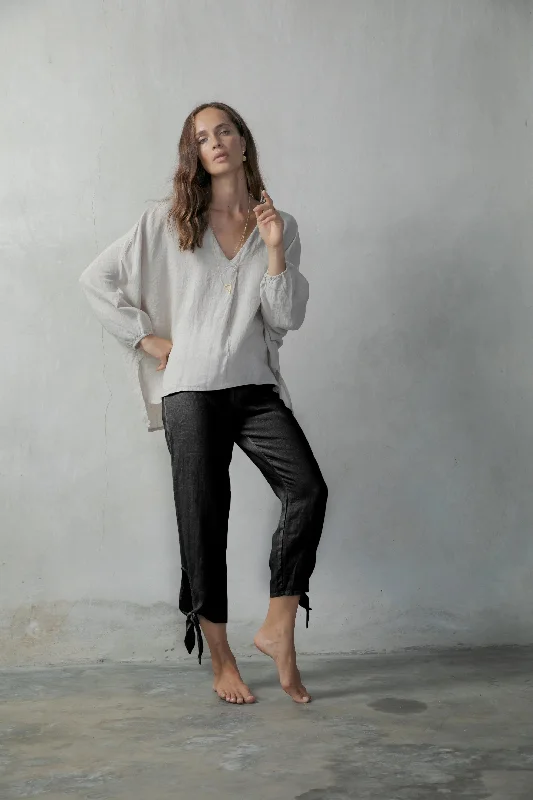 Limited-time promo – up to 70% off on men's essentials. Tie-Knot Linen Capri Pants Black Limited-time promo – up to 70% off on men's essentials. Tie-Knot Linen Capri Pants Black