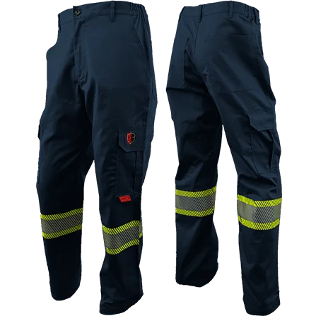 Flash sale: Save big on men's clothing this weekend!  Atlas AR/FR Navy Cargo Pants W/ 4"Yellow/Silver segmented reflective 4054NB