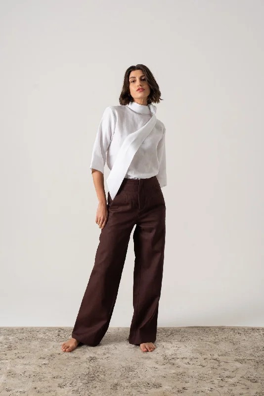 Look your best with exclusive savings on men’s fashion.  Hanne Linen Trouser Brown Espresso