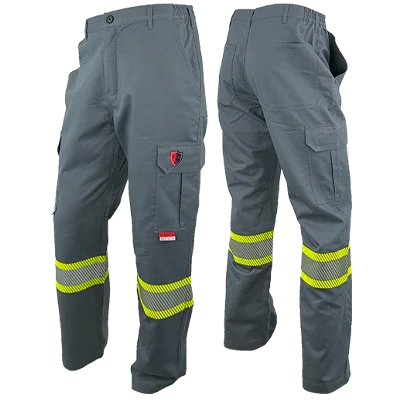 Men’s fashion just got more affordable – shop now!  Atlas AR/FR Grey Cargo Pants W/ 4" Striping 4054GR