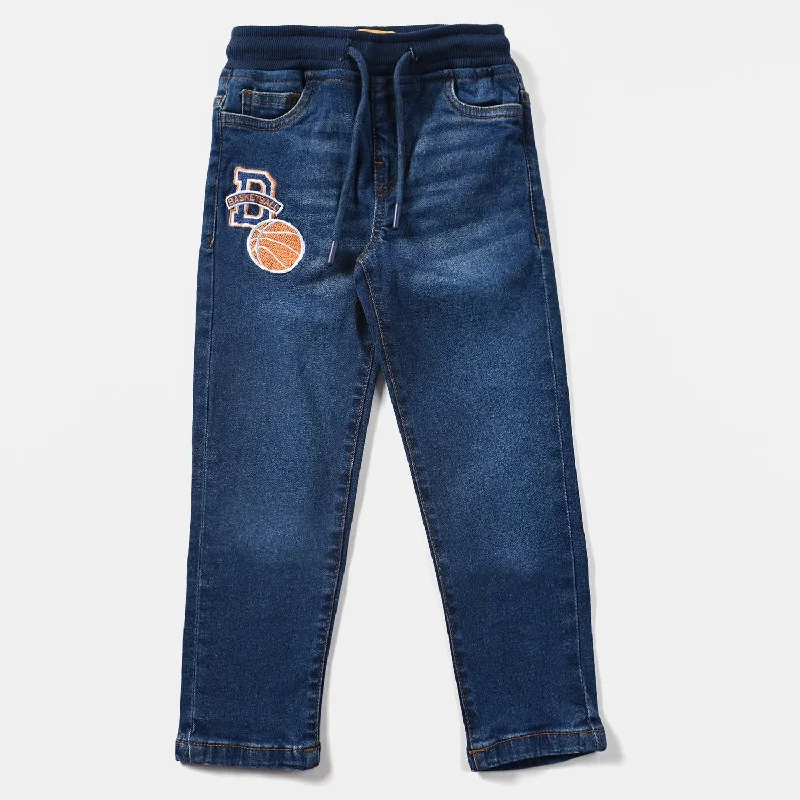Shop our exclusive men’s fashion deals – limited time only!  Boys Denim Stretch Pant Basket Ball-Mid Blue