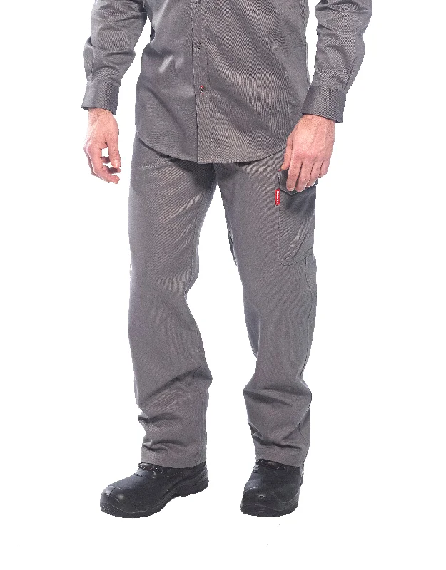 Men’s wardrobe essentials now at unbeatable prices.  Portwest FR Gray Bizweld Cargo Pants BZ31GY