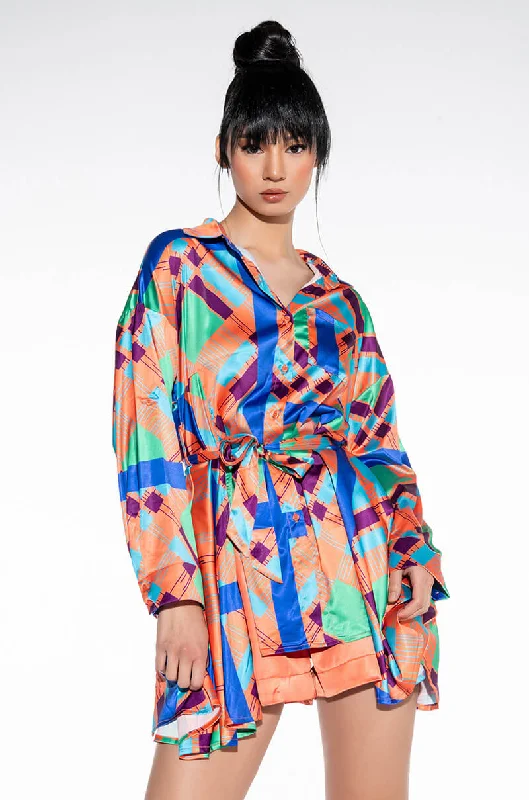 Curated collections for modern, fashionable women   LIVE IT UP BUTTON UP MINI DRESS