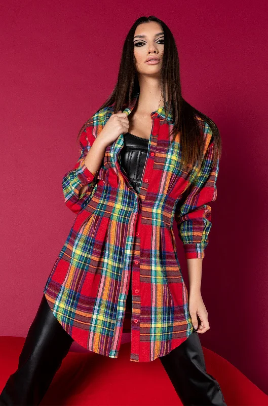 Chic, modern looks for the stylish woman   PUMPKIN PATCH VIBEZ PLAID MINI DRESS