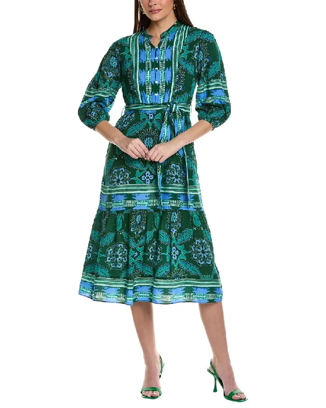 Step up your style with trendy women’s clothing Garrie B 3/4-Sleeve Border Print Midi Dress Step up your style with trendy women’s clothing Garrie B 3/4-Sleeve Border Print Midi Dress