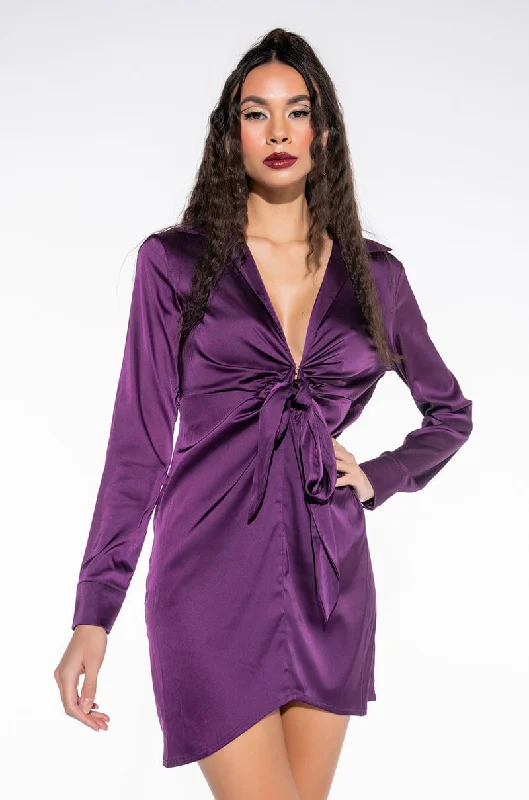 Versatile fashion options for every occasion KNOCK 'EM OFF THEIR FEET DEEP V NECK MINI DRESS PURPLE Versatile fashion options for every occasion KNOCK 'EM OFF THEIR FEET DEEP V NECK MINI DRESS PURPLE