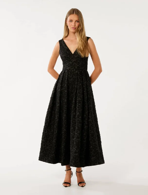Elegant and comfortable women’s fashion wear   Tiffany Jacquard Maxi Dress