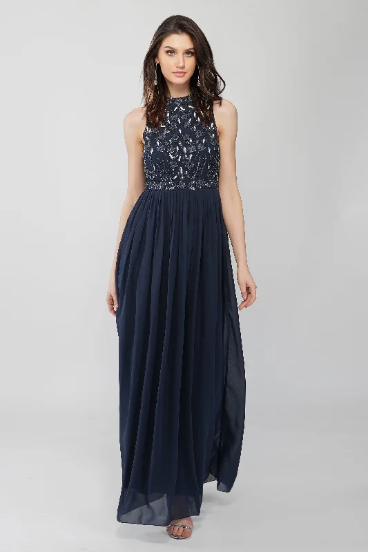 Chic and comfortable clothing for busy women Saffron Floral Embellished and Embroidered Maxi Dress Chic and comfortable clothing for busy women Saffron Floral Embellished and Embroidered Maxi Dress