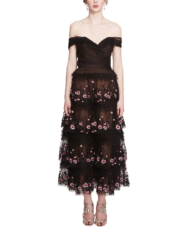 Elegant casual clothing for modern women   Marchesa Notte Midi Dress