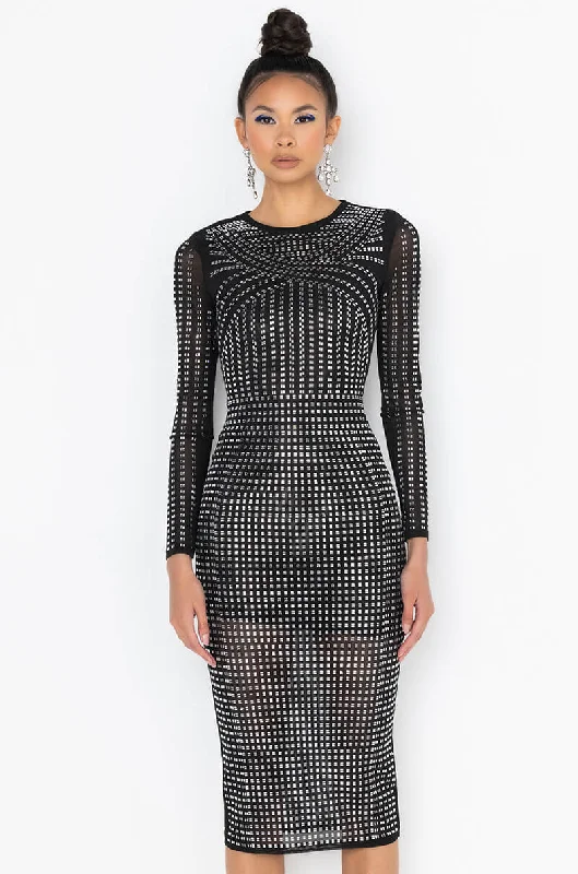 Affordable fashion that looks high-end   WITH THE CURVES RHINESTONES MINI DRESS