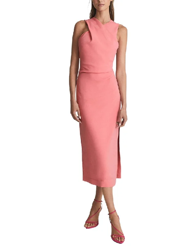 Dress up or down with these versatile pieces   Reiss Imogen Sleeveless Ruched Midi Dress