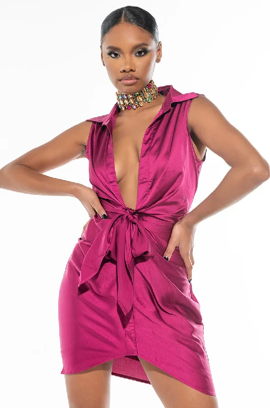 Uncover unique pieces for your perfect wardrobe   STEP IT UP LOW V MINI DRESS DARK PINK
