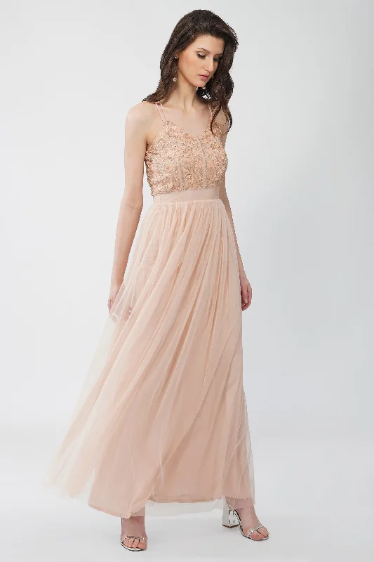 Step up your style with trendy women’s clothing Ursa Blush Pink Embellished Maxi Dress Step up your style with trendy women’s clothing Ursa Blush Pink Embellished Maxi Dress