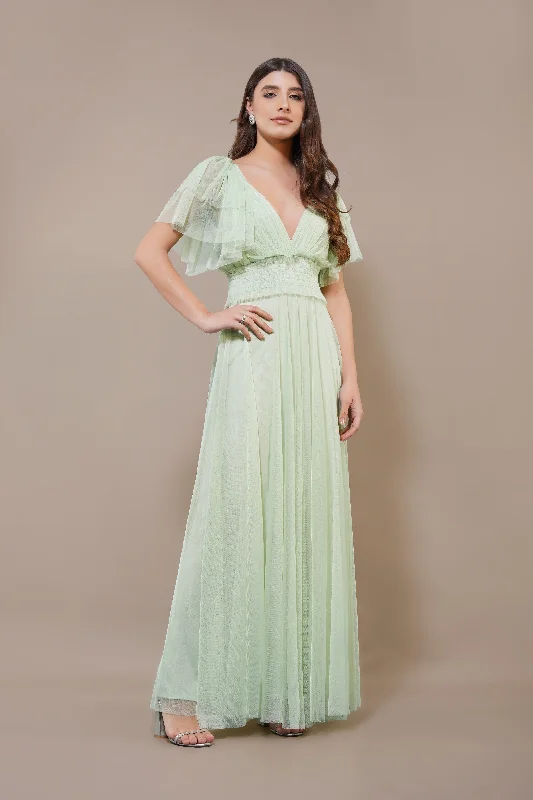 Sustainable fashion for stylish women   Shelby Maxi Dress in Sage Green