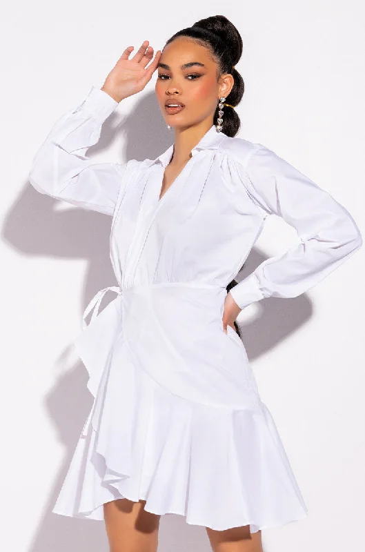 Modern fashion pieces designed for all women   ADDICTED TO YOU WRAP FRONT MINI DRESS