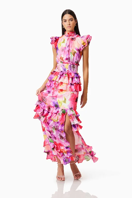 Essential women’s clothing for every season   Darra Ruffled Maxi Dress In Floral