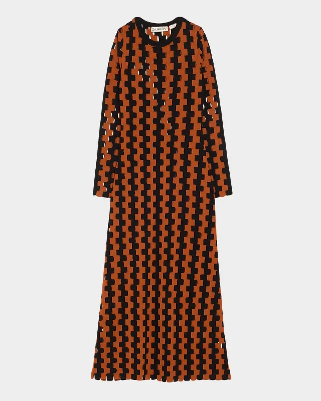 Step into style with our women’s clothing collection Natalie Two-Tone Open Knit Maxi Dress Step into style with our women’s clothing collection Natalie Two-Tone Open Knit Maxi Dress