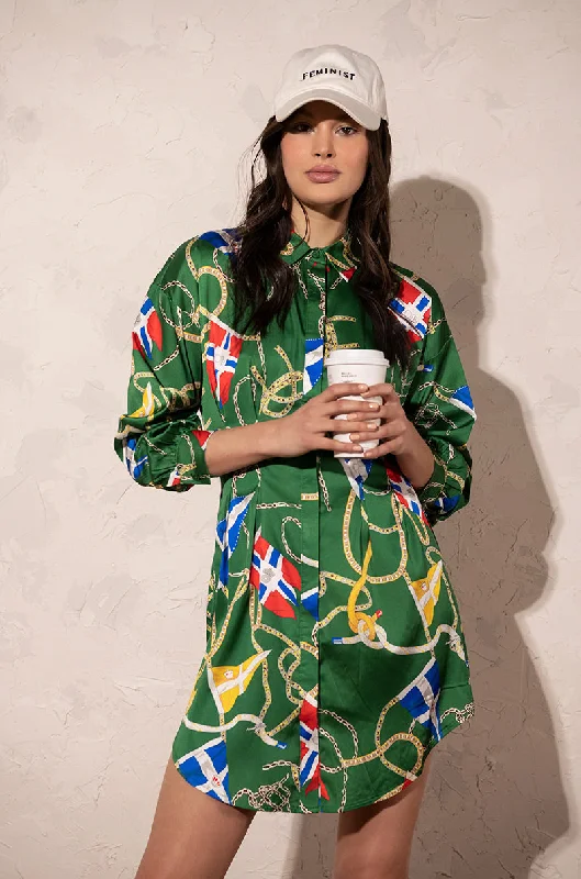 Bold fashion choices for the confident woman   THIS WAY PLEASE BUTTON UP MINI DRESS