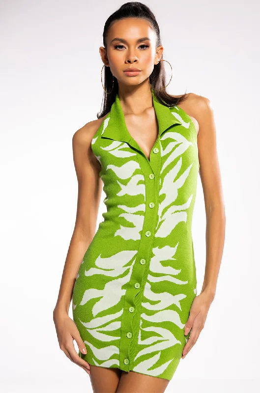 The ultimate guide to stylish women’s fashion   ROAR WITH ME ZEBRA KNIT MIDI DRESS