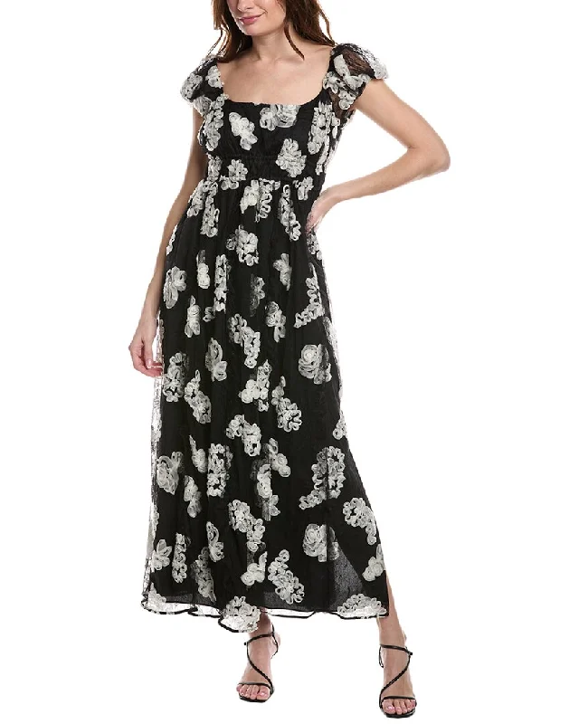 Clothing that’s as bold as you are   Rebecca Taylor Ribbon Lace Silk Maxi Dress