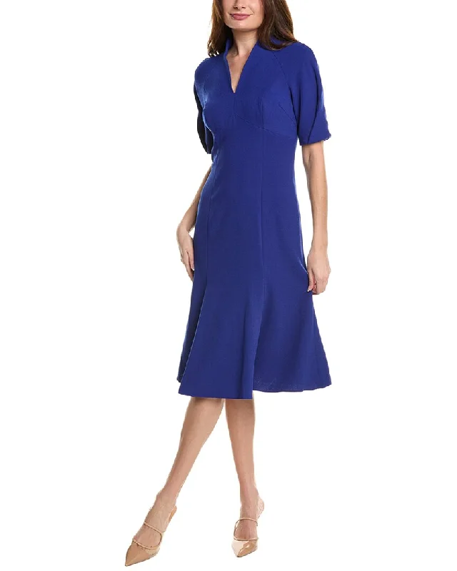 Elegant casual clothing for modern women Teri Jon by Rickie Freeman Pebble Crepe Midi Dress Elegant casual clothing for modern women Teri Jon by Rickie Freeman Pebble Crepe Midi Dress