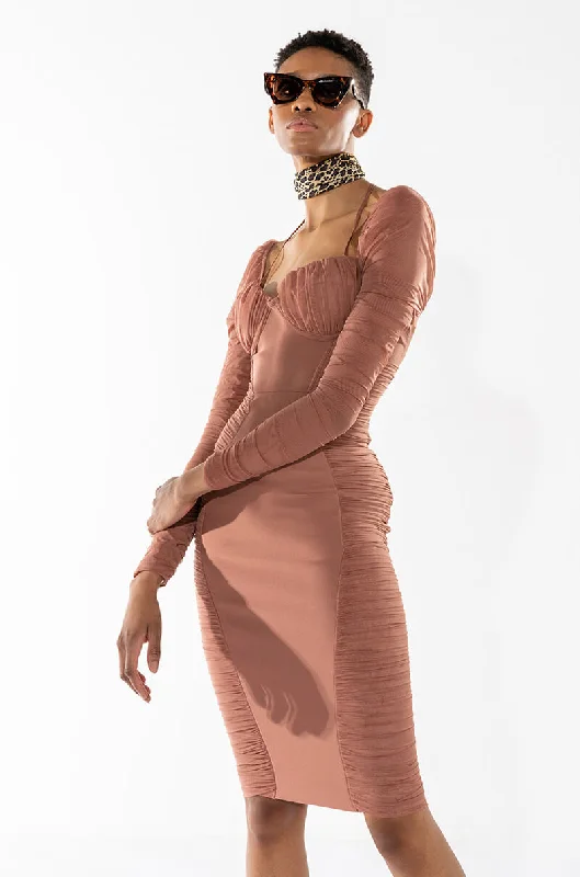Fashion-forward styles that make a statement   PERFECT PLACES BANDAGE LONG SLEEVE MINI DRESS