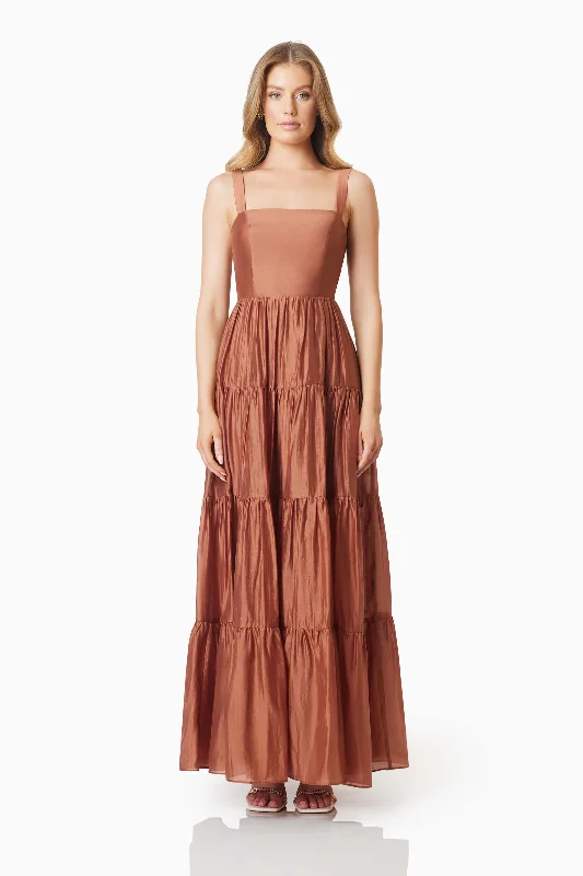 Iconic women’s outfits that never go out of style   Fauna Resortwear Maxi Dress In Brown