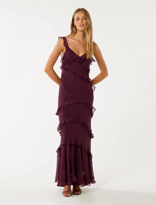 Confidence-boosting clothing for women   Isla Ruffle Asym Maxi Dress