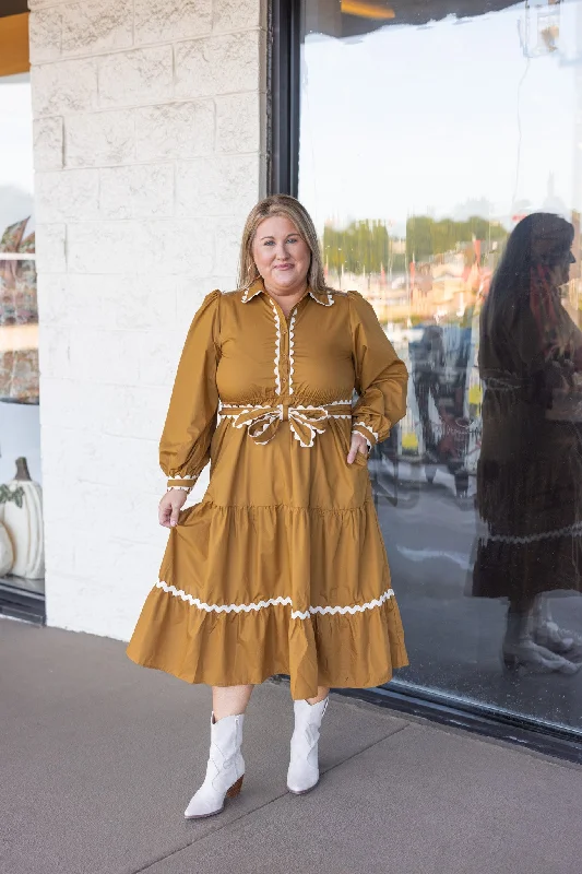 Confidence-boosting clothing for women   Autumn Design Toffee Midi Dress