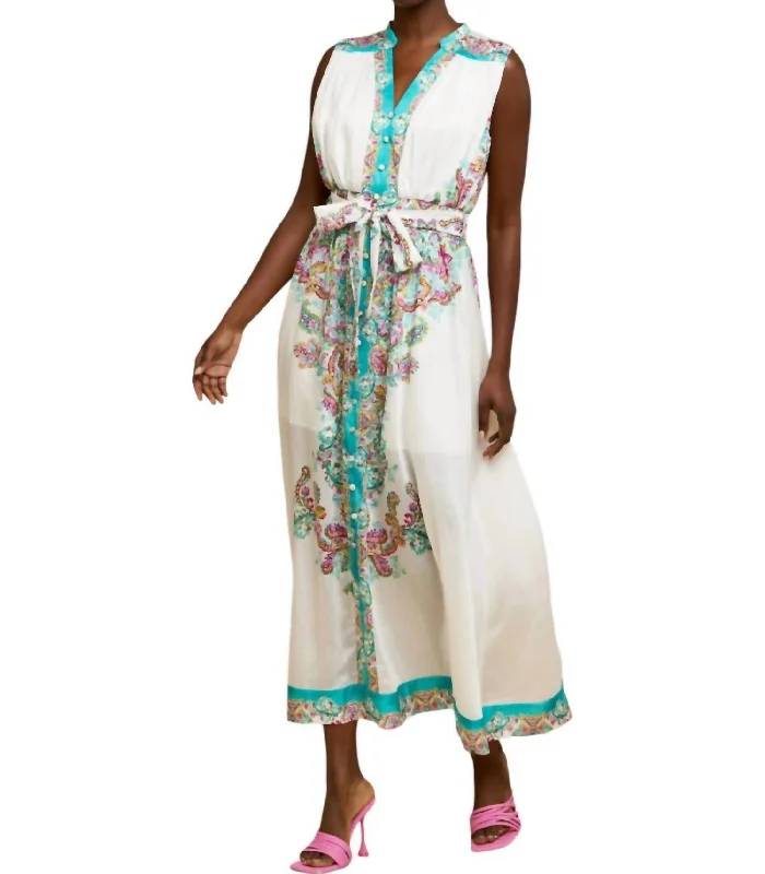 Trendy women’s clothing with a modern twist   Gingi Maxi Dress In Engineer Print