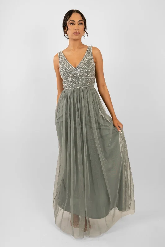 Sleek and sophisticated fashion for modern women Kreshma Teal Embellished Maxi Dress Sleek and sophisticated fashion for modern women Kreshma Teal Embellished Maxi Dress