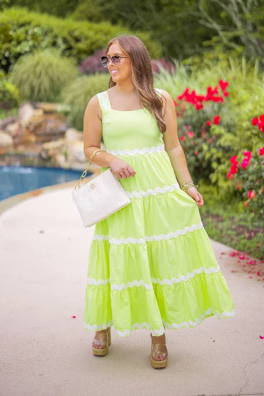 High-fashion styles at affordable prices   Summer Squeeze Lime Midi Dress