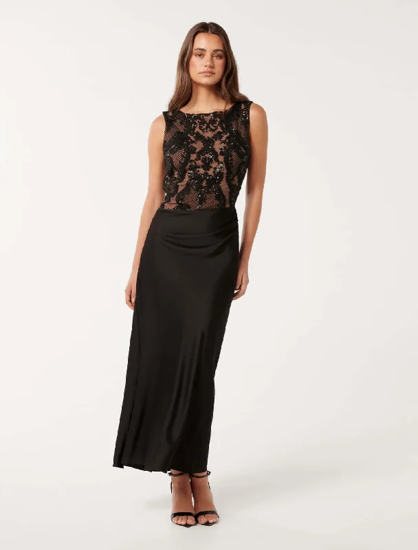 Stylish women’s clothing designed for comfort   Alora Lace Bodice Maxi Dress