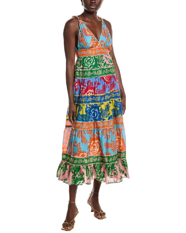 Refresh your closet with chic and comfy styles   FARM Rio Lace Garden Mix Midi Dress