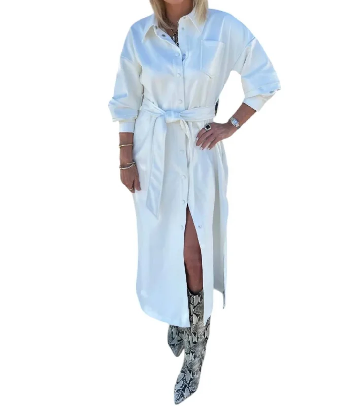 Step up your style with trendy women’s clothing Love The Leather Maxi Dress In White Step up your style with trendy women’s clothing Love The Leather Maxi Dress In White