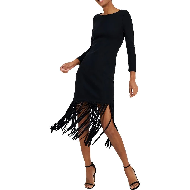 Refresh your wardrobe with trendy women’s apparel   Womens Fringe Knit Midi Dress