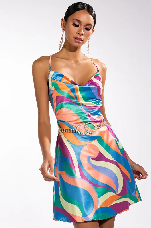 Express your style with fashionable women’s clothing   CLASSIC COWL NECK MINI DRESS