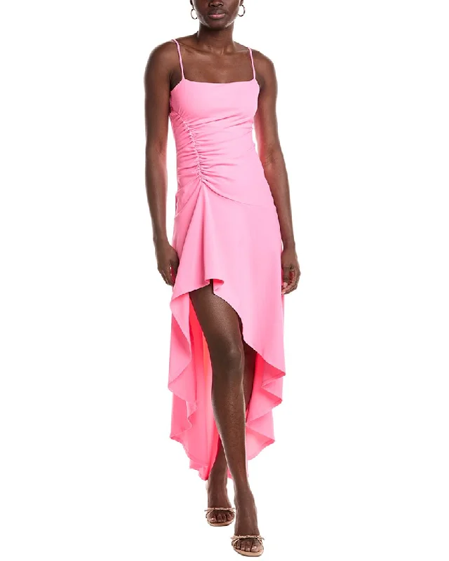Chic and comfortable clothing for busy women   susana monaco String Gathered High-Low Maxi Dress