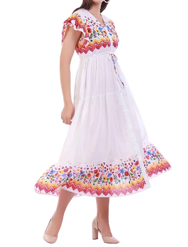 Create a timeless wardrobe with fashionable pieces Amalfi Maxi Dress In Ikat Flowers Create a timeless wardrobe with fashionable pieces Amalfi Maxi Dress In Ikat Flowers