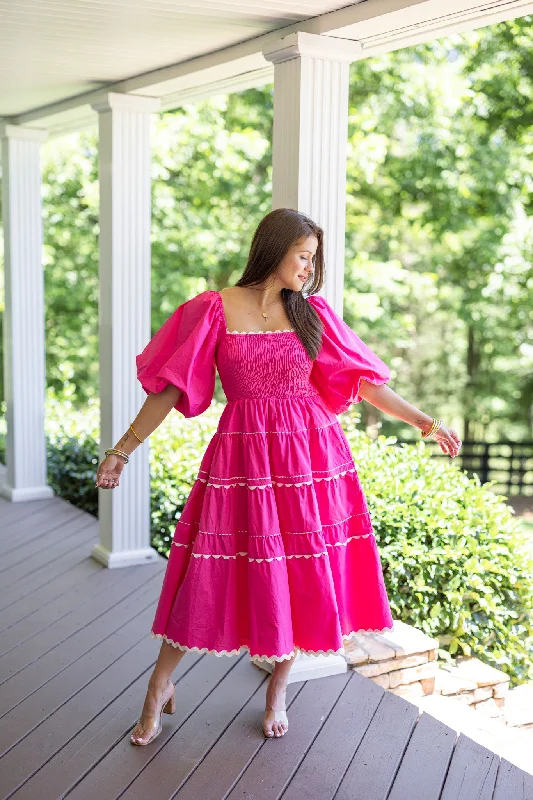 Bold and sophisticated looks for every woman   Fairytale Beginning Pink Midi Dress