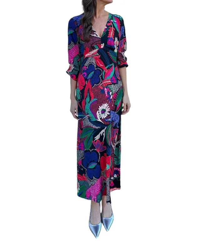 Everyday essentials for a stylish wardrobe   Jane Printed Maxi Dress In Red Multi
