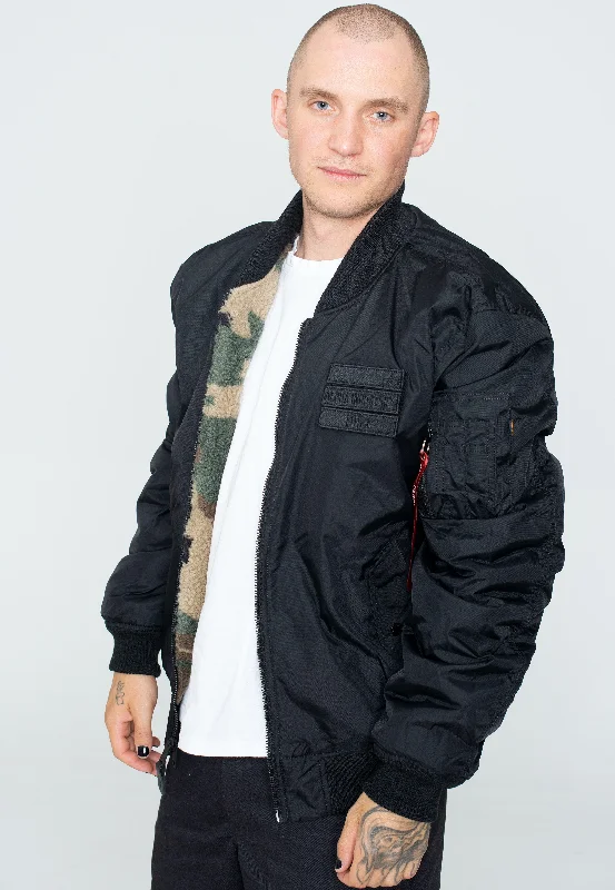Limited-time offer – Shop top-rated clothing with massive discounts!  Alpha Industries - MA 1 FLC Rev Black - Jacket