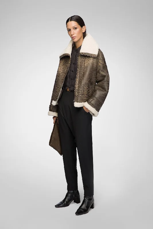 Shop affordable clothing – Limited-time only!  Carmen - Brown Shearling Jacket