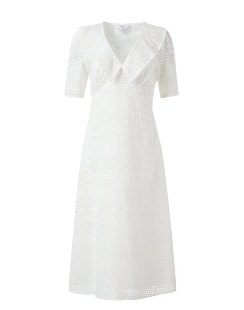 Ella White Broderie Dress