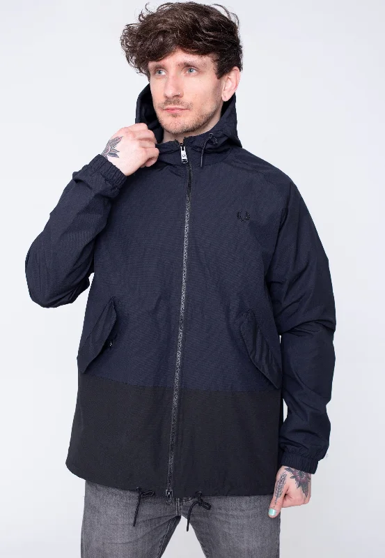 Shop clothing essentials at a fraction of the price –  Fred Perry - Colour Block Sailing Navy - Jacket