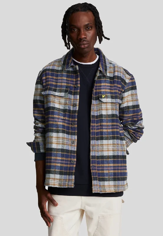 Clearance sale – shop men's clothing at discounted prices!  Lyle & Scott - Check Flannel Dark Navy/Chalk - Shirt Jacket